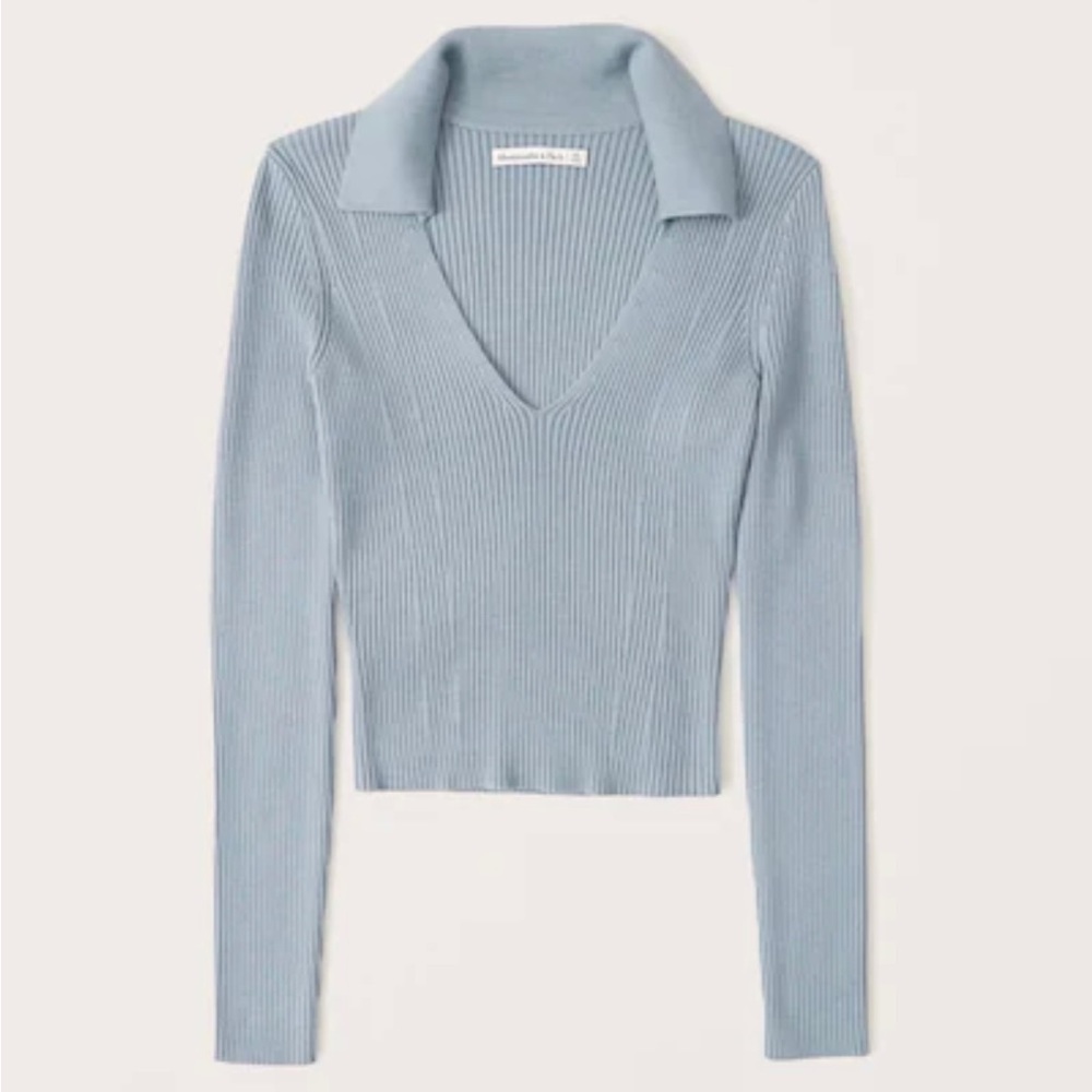 Abercrombie elevated ribbed knit polo